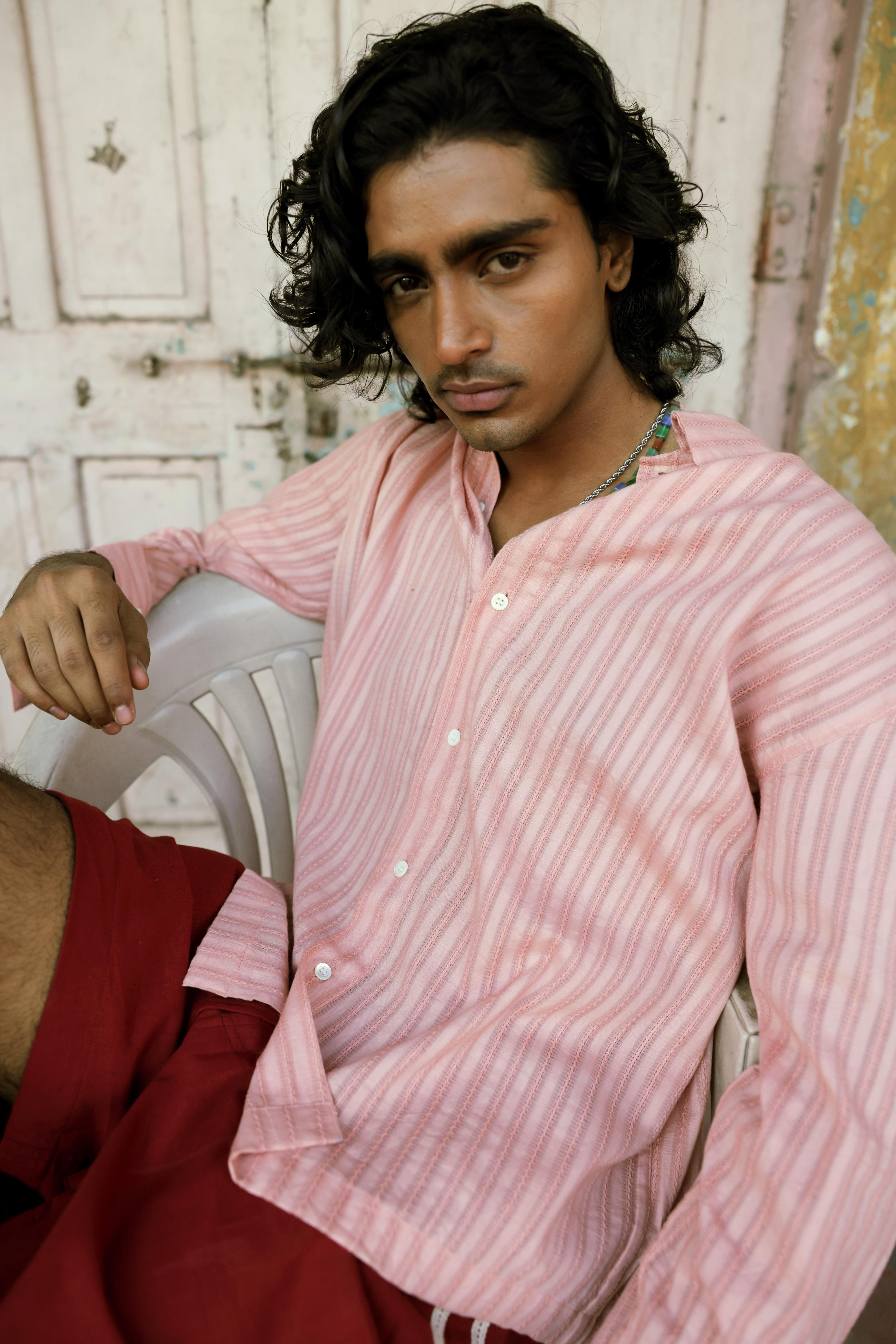 Clay Pink Dobby Shirt – AakarTaro