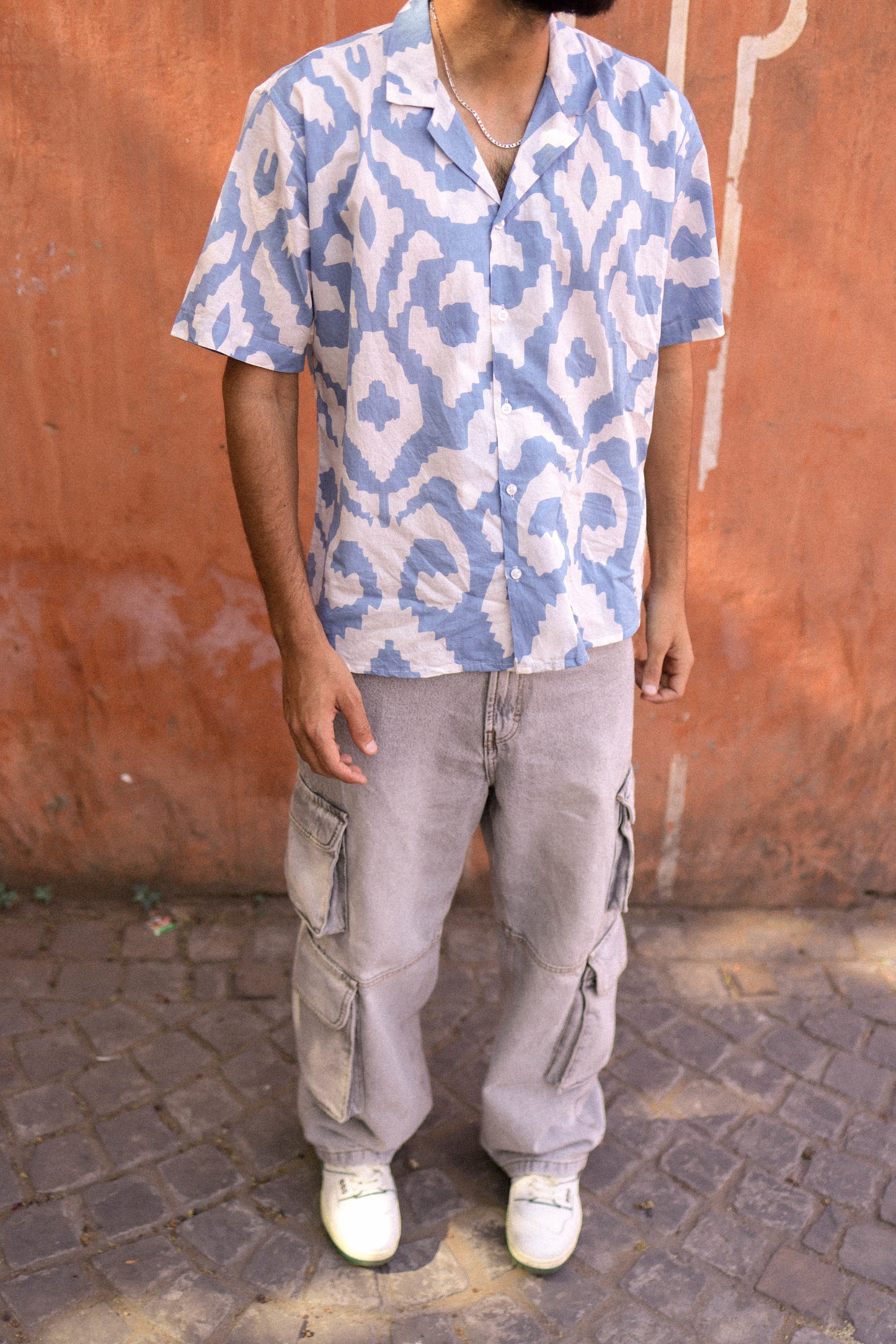 Sky Blue Ikat Shirt