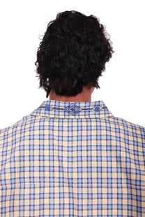 Para Yellow Embroidered Checks Shirt
