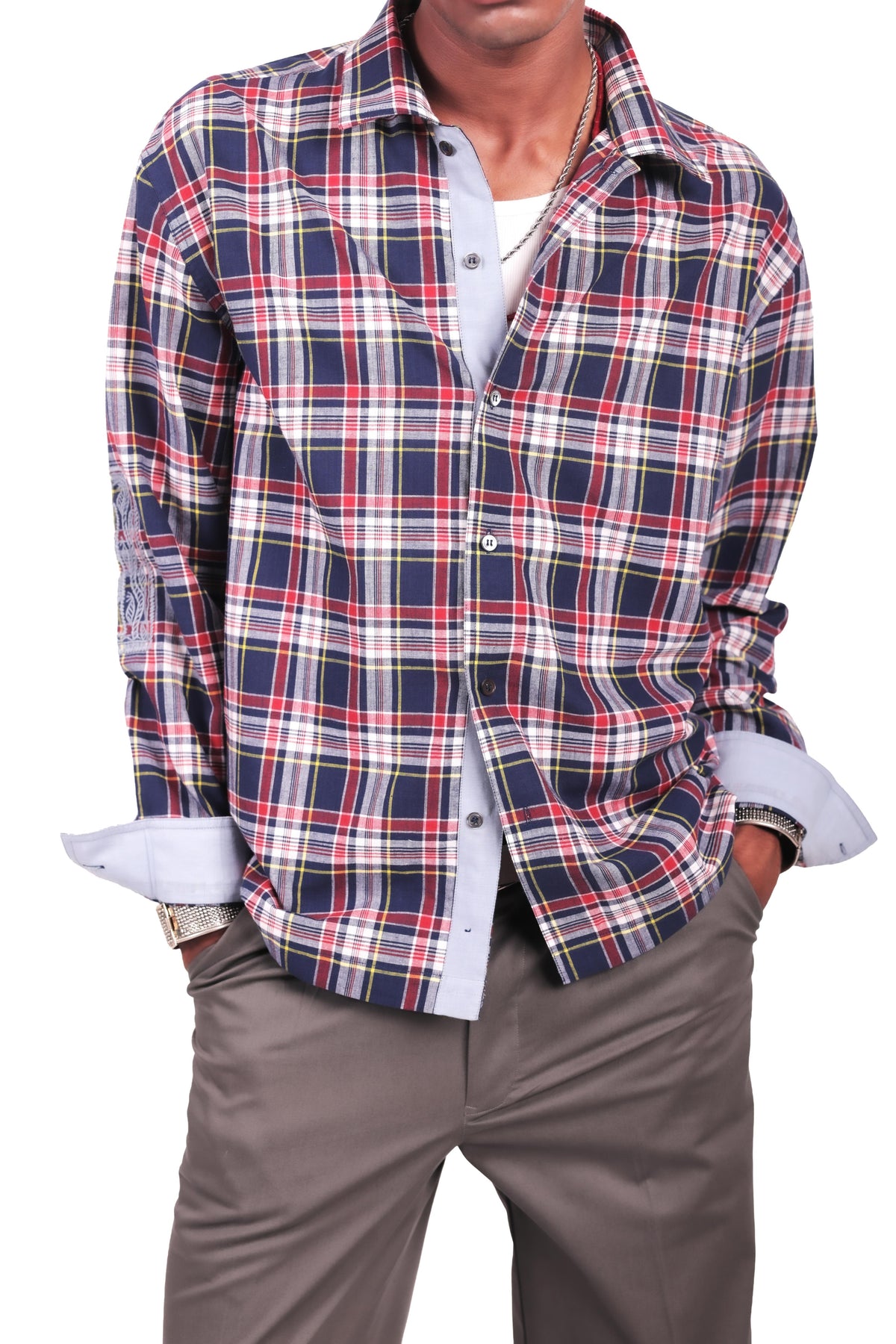 Blue Chowk Embroidered Shirt