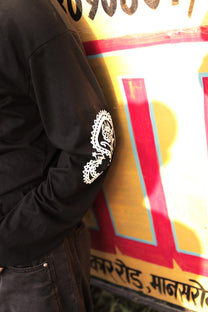 &quot;CULTURE&quot; BLACK FULL SLEEVE TEESHIRT