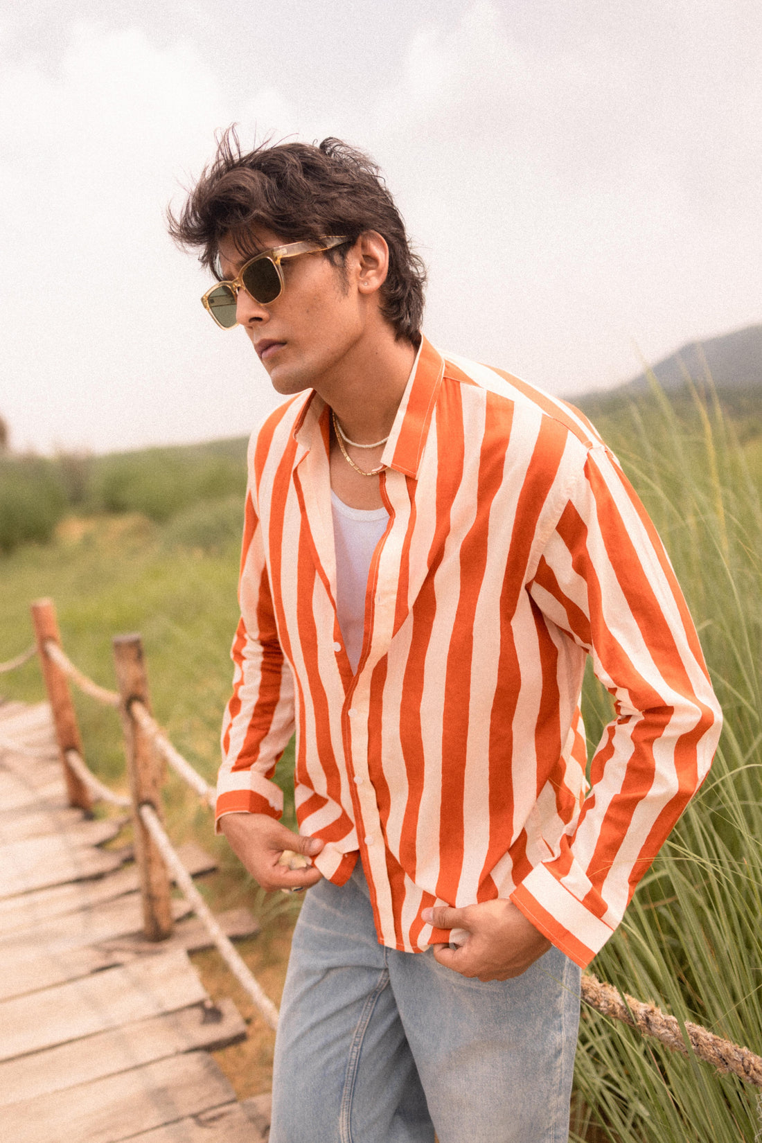 Rust Stripe Shirt