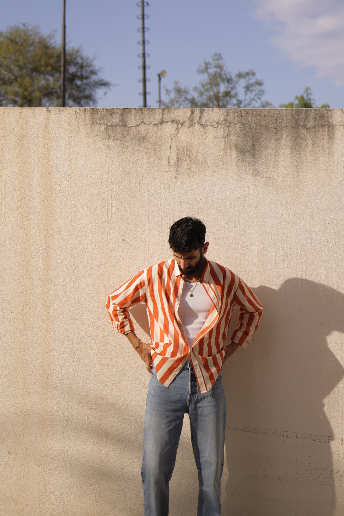 Rusty Shirt Pattern Rust Stripe Summer Shirt – AakarTaro