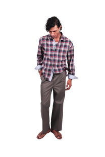 BLUE CHOWK EMBROIDERED CHECKS SHIRT