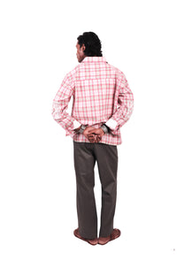 PINK CHOWK EMBROIDERED CHECKS SHIRT